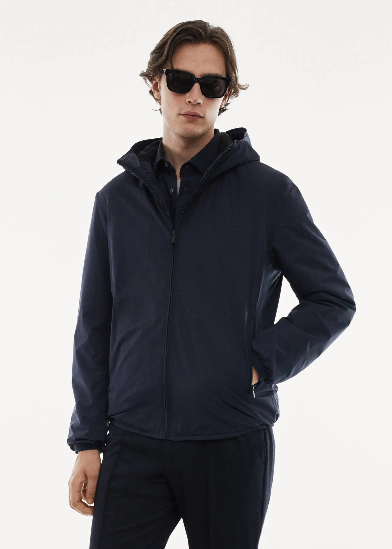 Mango Water-repellent hooded quilted jacket. 1