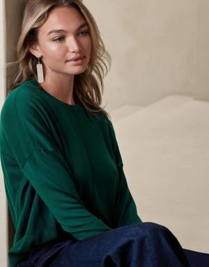 Petite Amira Merino Dolman Sweater green