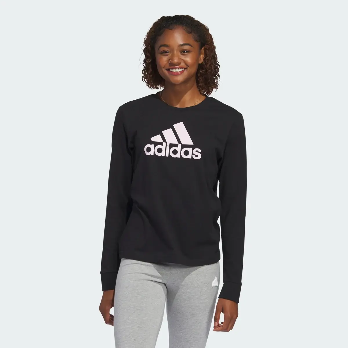 Adidas Sportswear Logo Long Sleeve Tee. 2