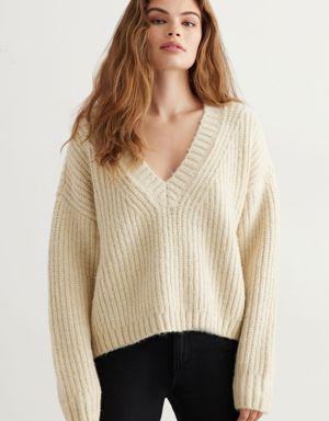 Boxy V-Neck Sweater