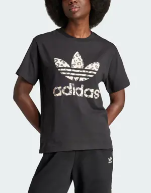 Adidas T-shirt adidas Originals Leopard Luxe Trefoil