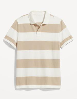 Old Navy Rugby-Stripe Classic Fit Pique Polo for Men beige