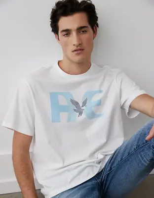 American Eagle Logo Graphic T-Shirt. 1