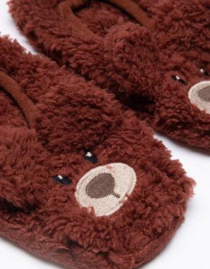 Brown Boys Browny Bear Liner Socks