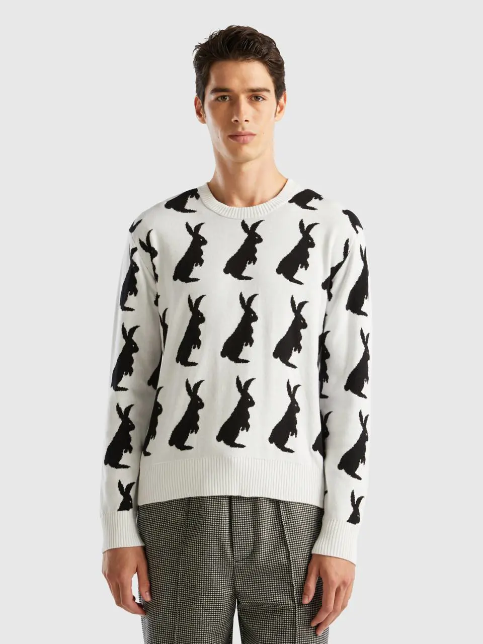 Benetton sweater with bunny pattern. 1