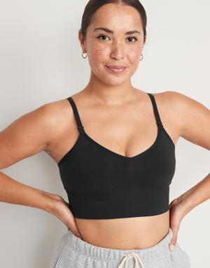 Maternity High Support Hands-Free Pumping Bra black