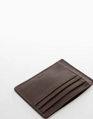 Mango Anti-contactless peaked card holder