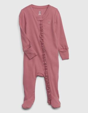 Gap Baby First Favorites TinyRib Footed One-Piece pink