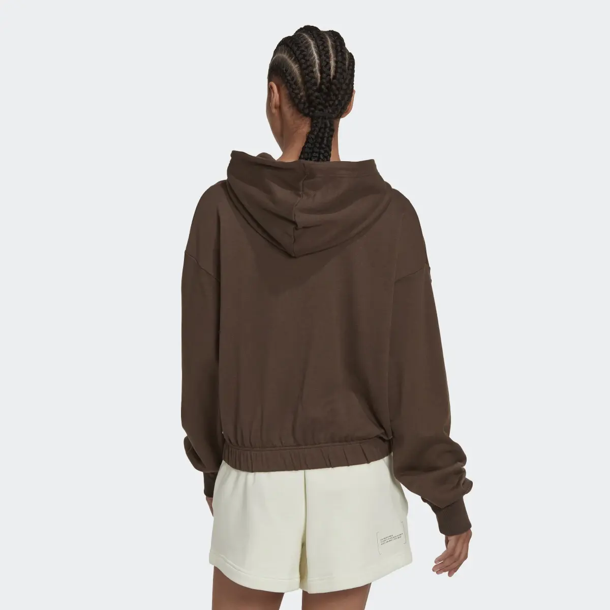 Adidas Studio Lounge Cropped Hoodie. 3