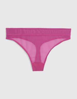 Mesh Thong pink