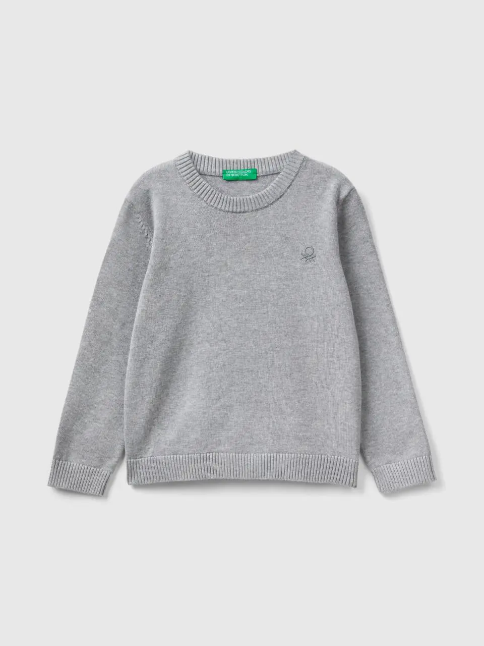 Benetton sweater in pure cotton with logo. 1