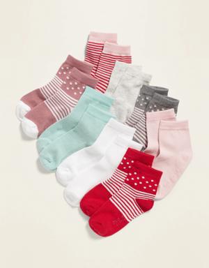 Unisex Crew Socks 8-Pack for Toddler & Baby multi