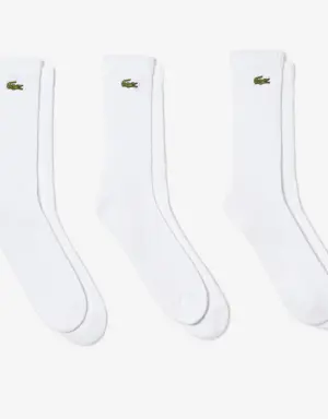 Pack de tres pares de calcetines de hombre Lacoste SPORT de corte alto