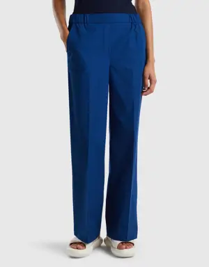 trousers with elastic waist