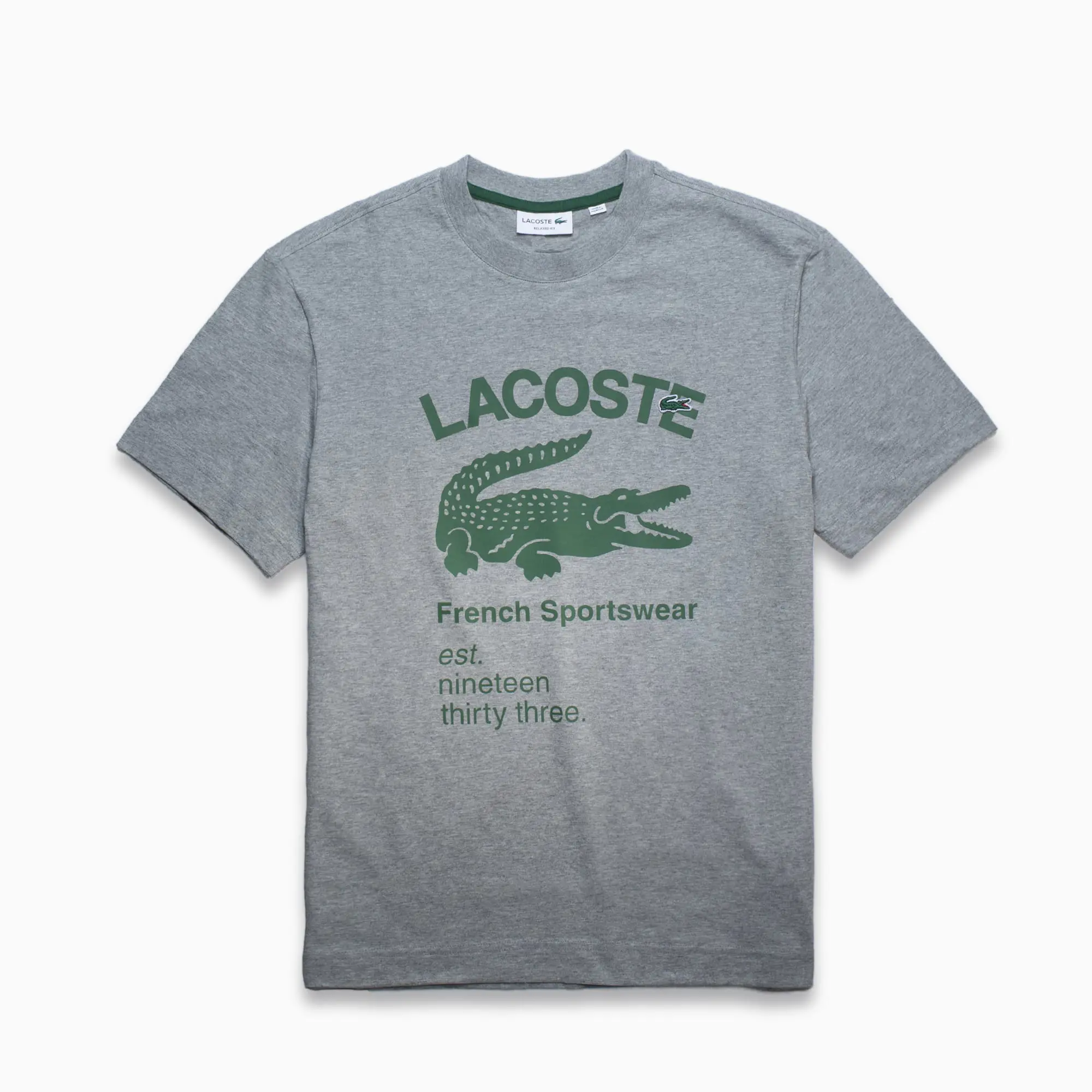 Lacoste Playera con Cocodrilo Lacoste Corte Relajado para Hombre. 1