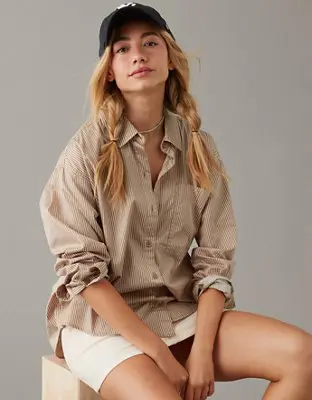 American Eagle Perfect Button-Up Shirt. 1