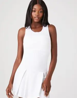 Forever 21 Active Pleated Mini Dress White
