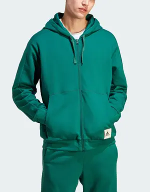 Adidas Lounge French Terry Full-Zip Sweatshirt