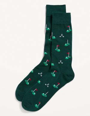 Printed Novelty Statement Socks for Men green