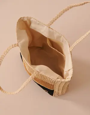 Striped Straw Bag