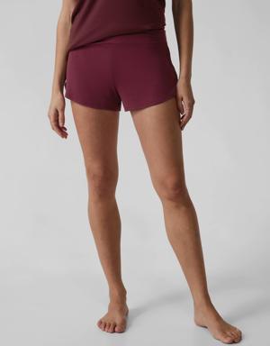 Athleta Well Rested Rib Sleep Short purple