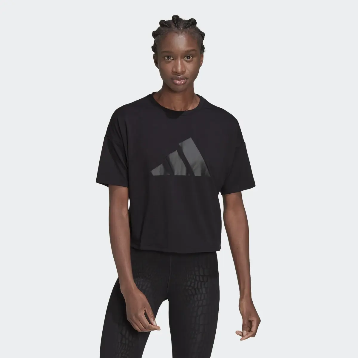 Adidas T-shirt Train Icons 3 Bar Logo. 2