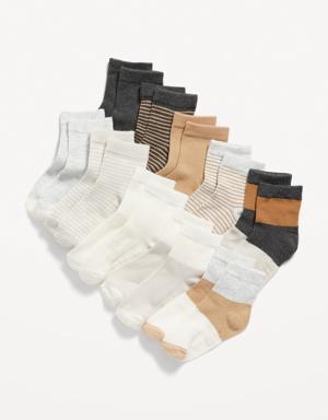 Unisex Crew Socks 10-Pack for Toddler & Baby multi