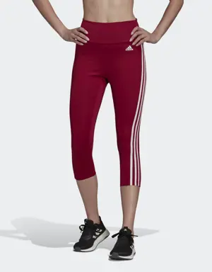 Designed To Move High-Rise 3-Stripes 3/4 Sport Tayt