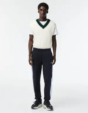 Lacoste Pantalones de chándal de hombre con detalles de la marca y rayas a contraste
