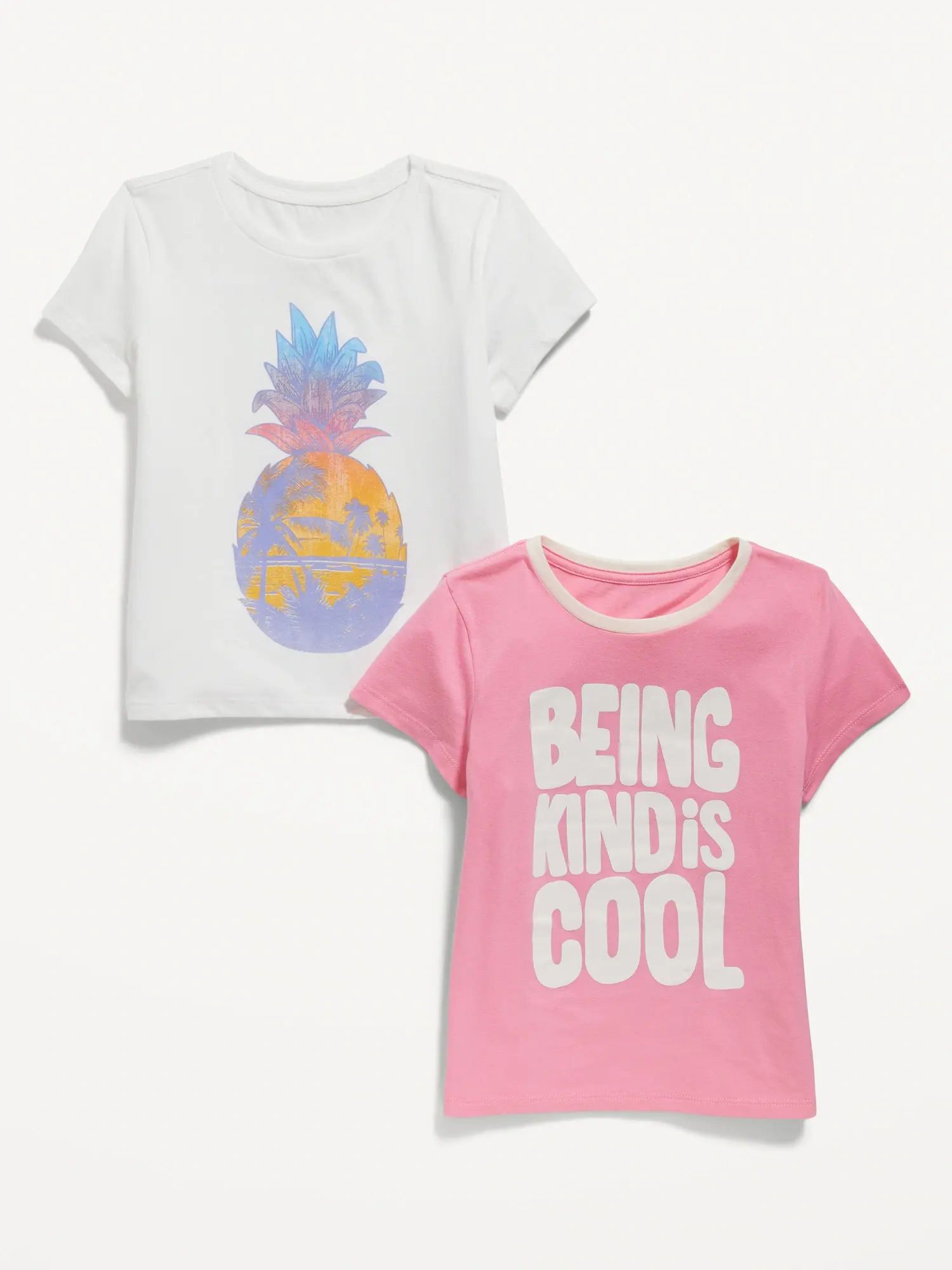 Old Navy Graphic T-Shirt 2-Pack for Girls white. 1