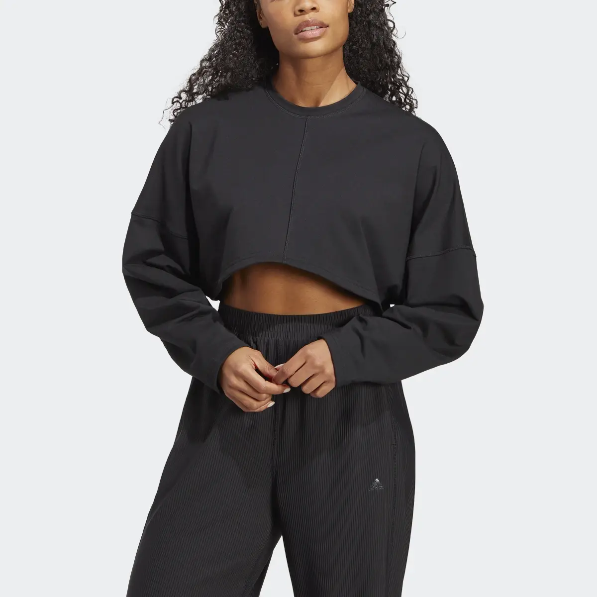 Adidas Yoga Studio Crop Sweatshirt. 1