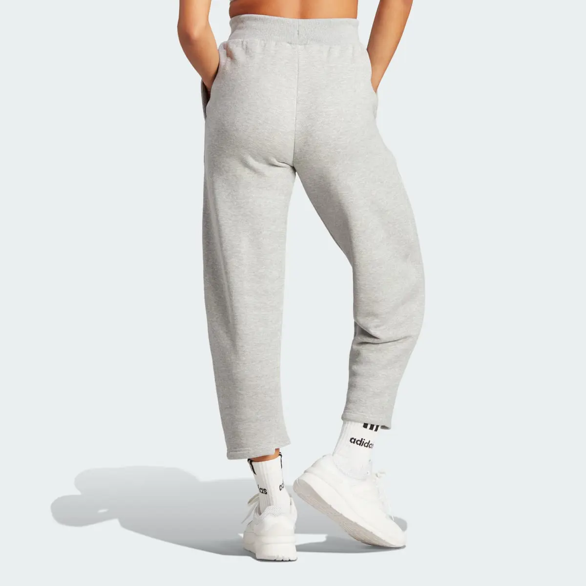 Adidas Lounge French Terry Barrel-Leg Pants. 2