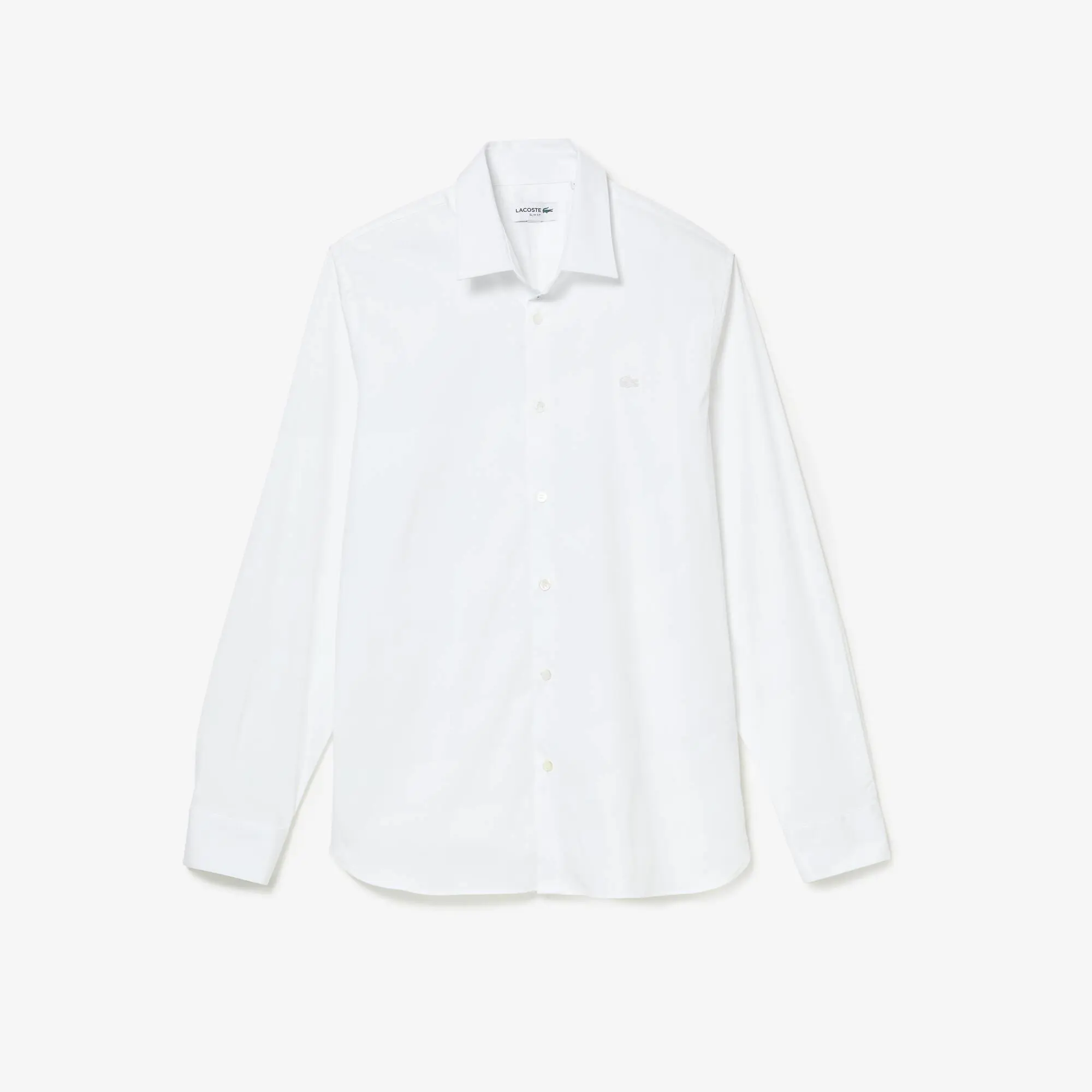 Lacoste Camisa slim fit em popelina de algodão com colarinho francês Lacoste para homem. 2