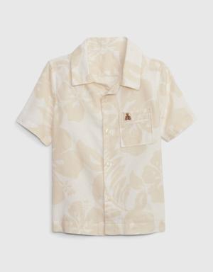 Gap Toddler Linen-Cotton Shirt beige