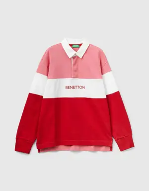 red and pink regular fit polo