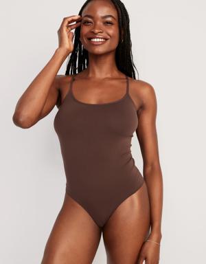 Seamless Cami Bodysuit for Women brown