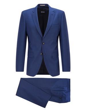 Slim-Fit Micro Patterned Stretch-Wool Suit