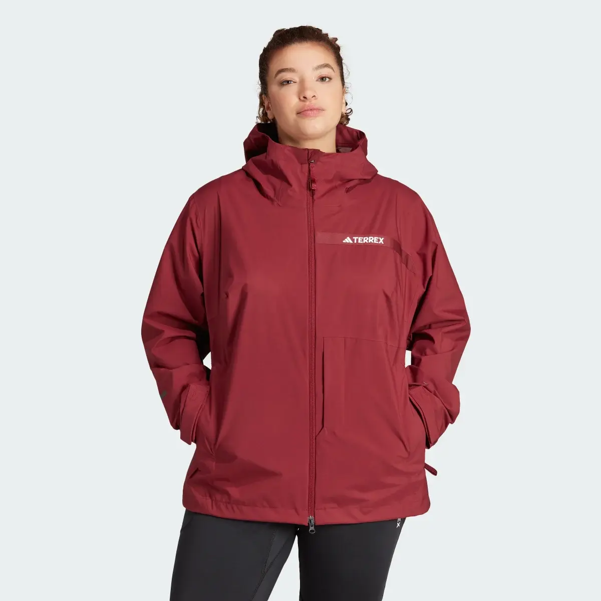 Adidas TERREX Multi RAIN.RDY 2.5-Layer Rain Jacket (Plus Size). 2