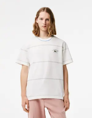 T-shirt homme Lacoste à rayures en jersey de coton biologique