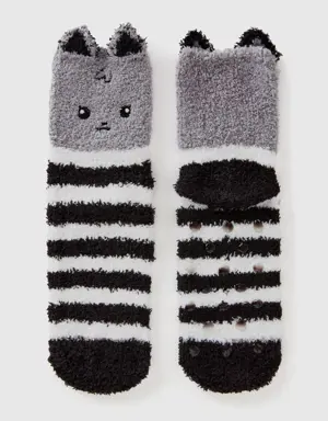 short non-slip socks with mascot