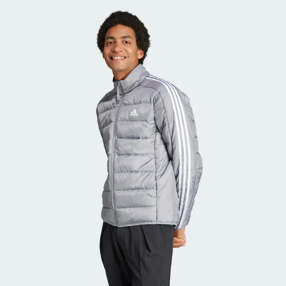 Adidas Essentials 3-Stripes Light Down Jacket. 2