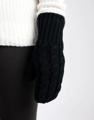 Black - Cozy Lined Mittens