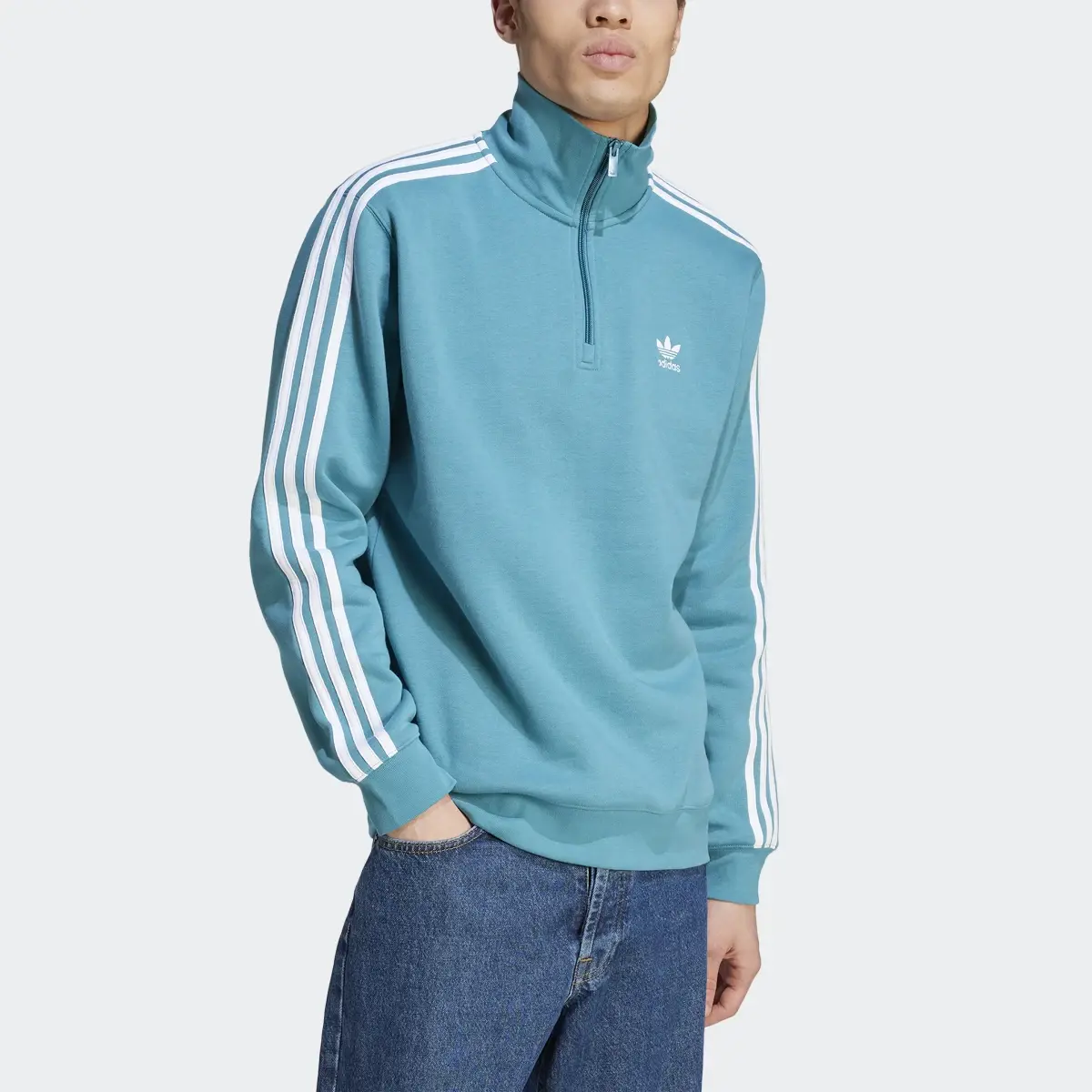 Adidas Adicolor Classics 3-Stripes Half-Zip Sweatshirt. 1