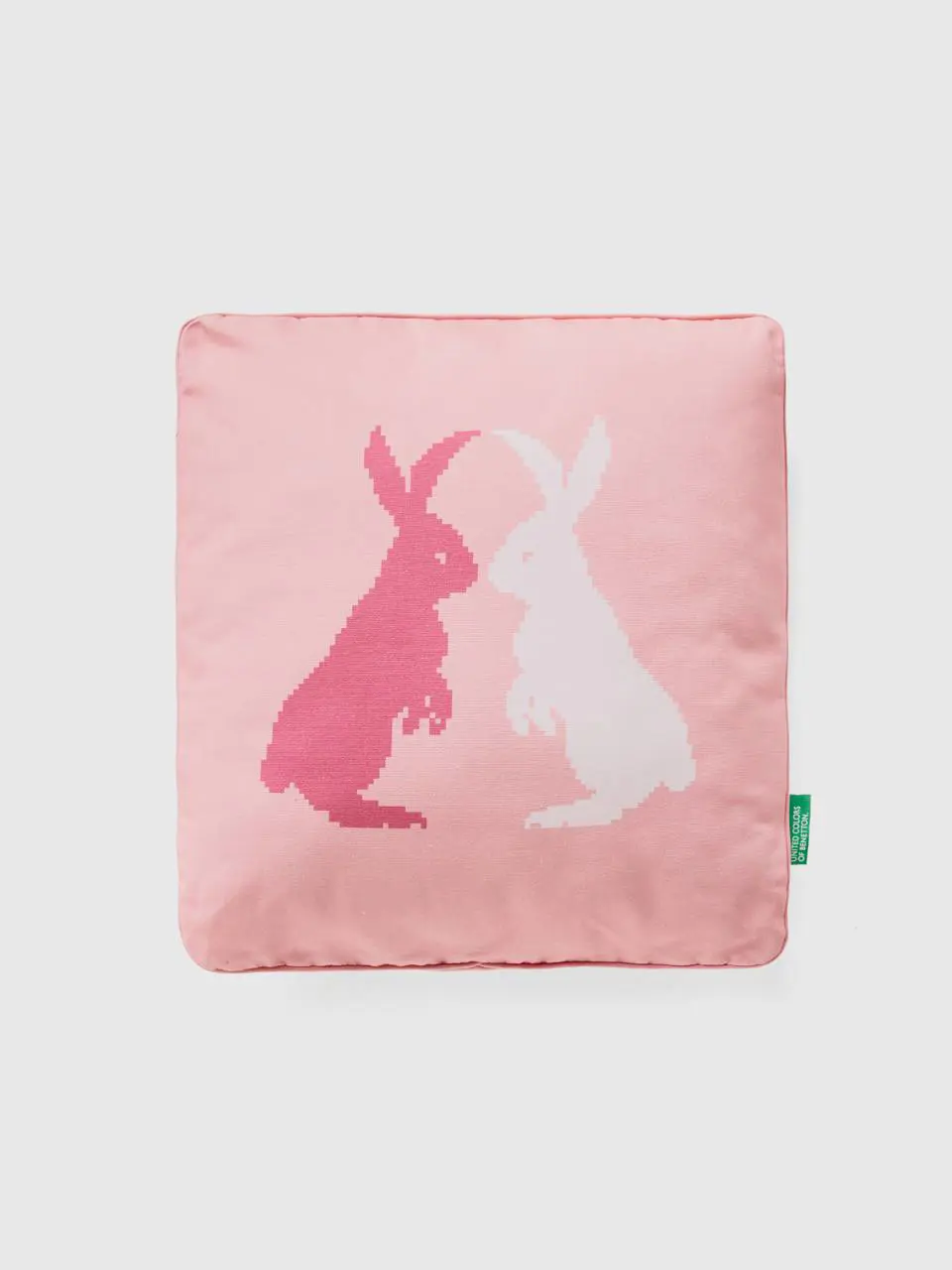 Benetton square pillow with bunnies. 1