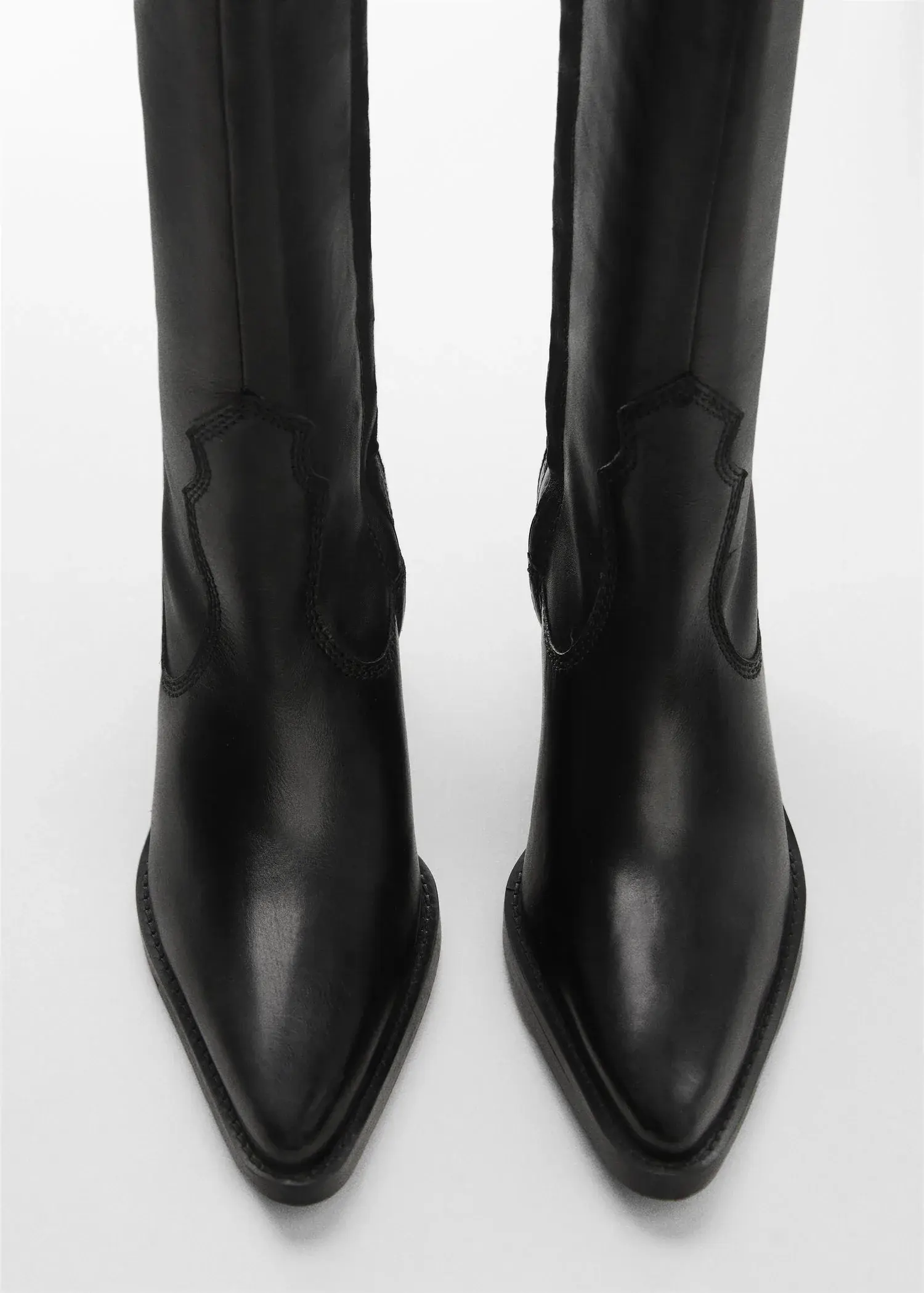Mango High heel leather boot. 2
