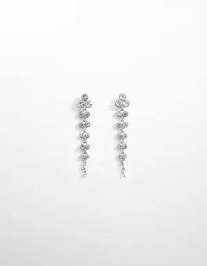 Long rhinestone earrings