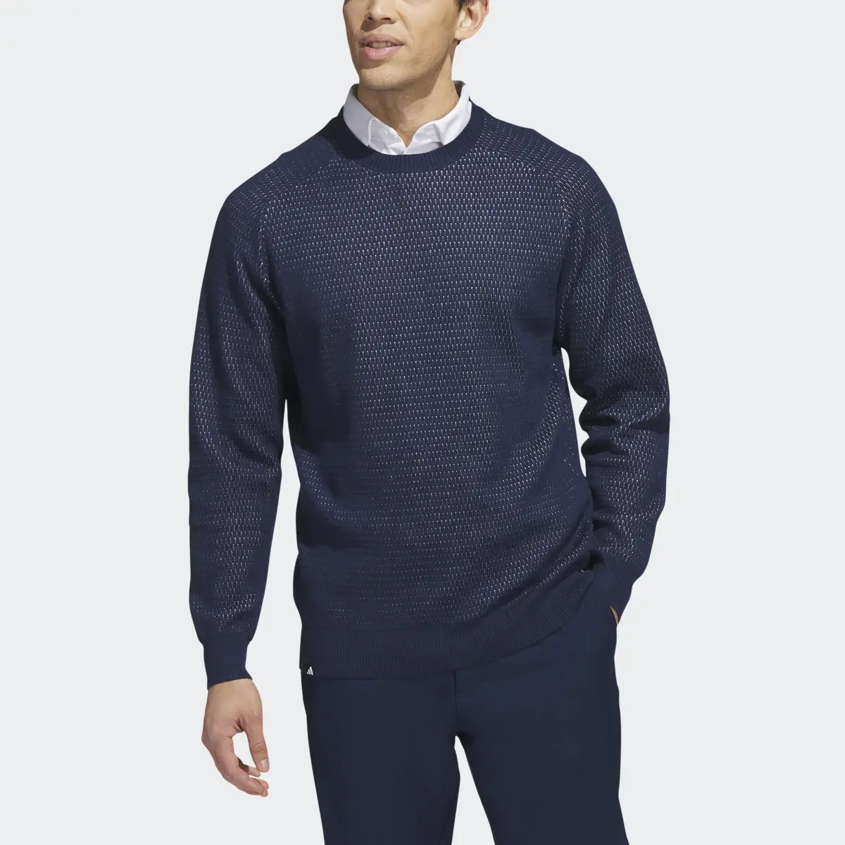 Adidas Ultimate365 Tour Flat-Knit Crew Golf Sweatshirt. 1