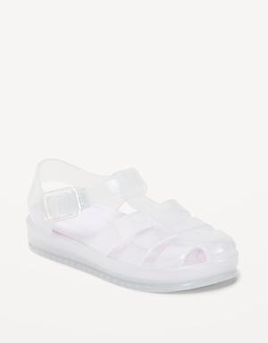 Shiny-Jelly Fisherman Sandals for Toddler Girls multi