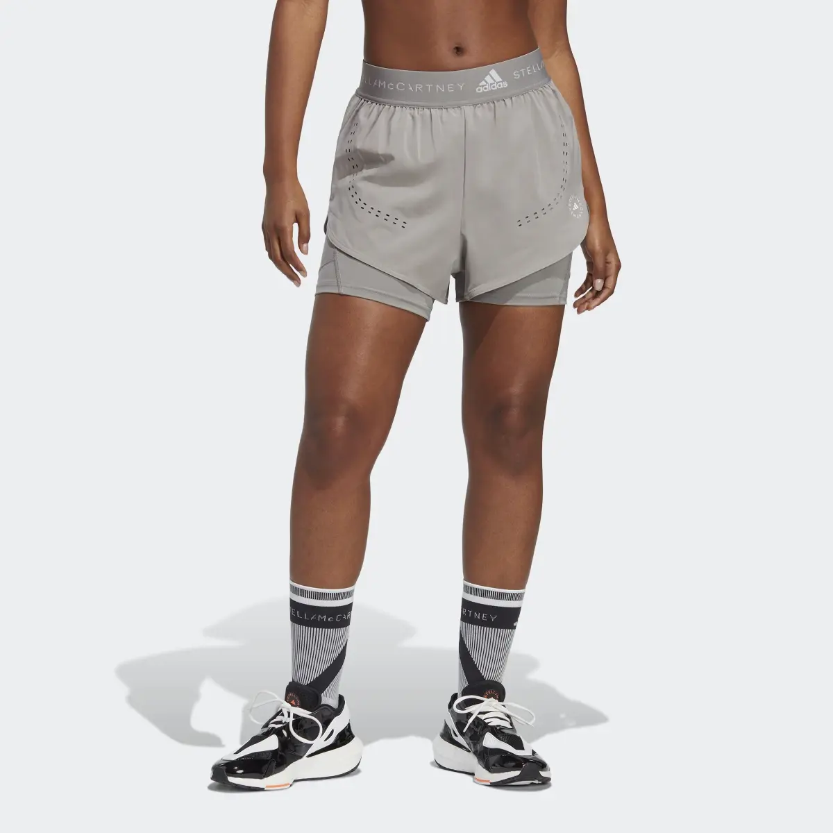 Adidas by Stella McCartney TruePurpose Training Two-in-One Shorts. 1 Adidas by Stella McCartney TruePurpose Training Two-in-One Shorts. 1
