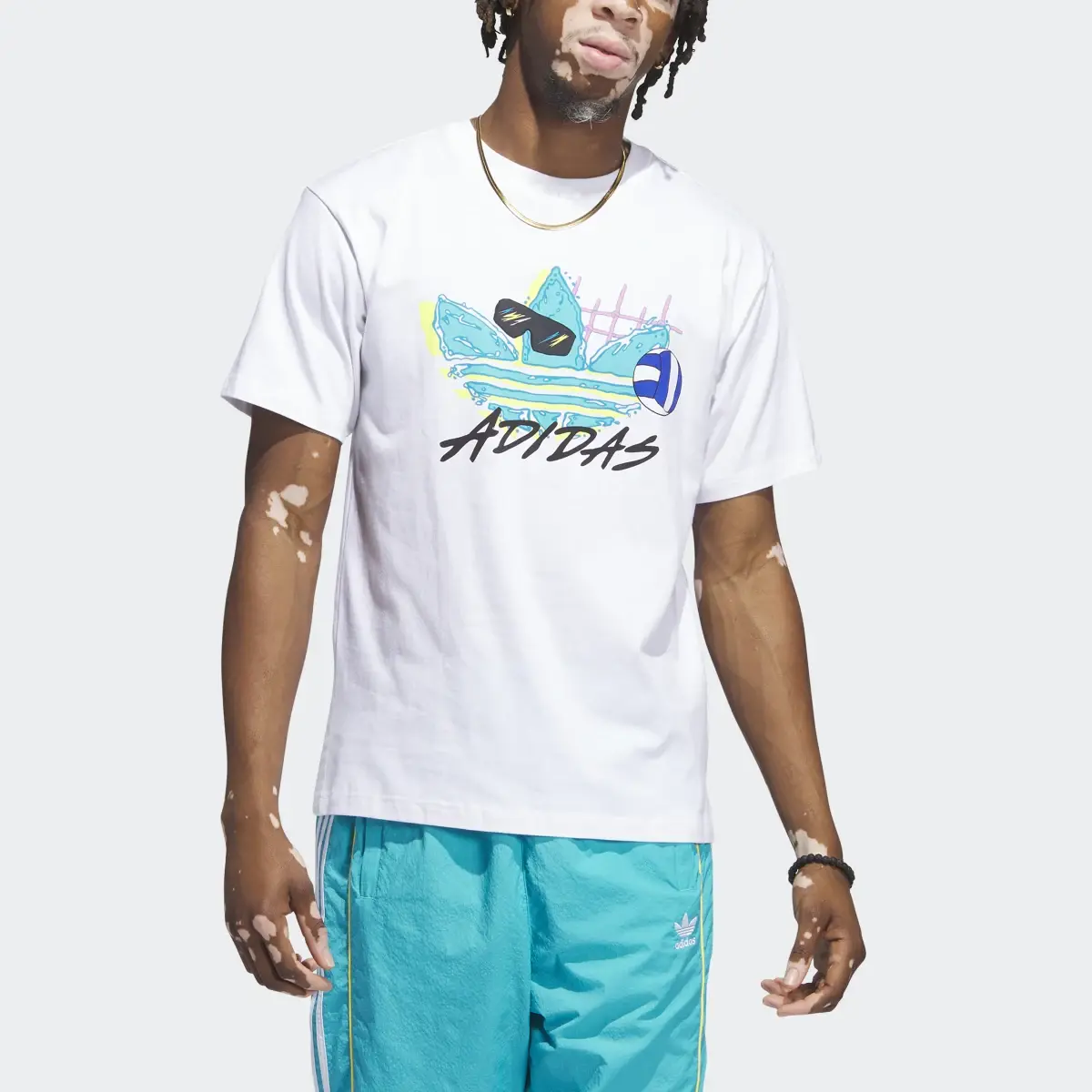 Adidas Beach Sports Trefoil Tee. 1